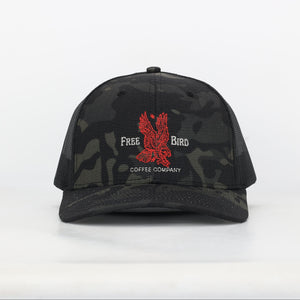 Black Multicam Trucker Hat