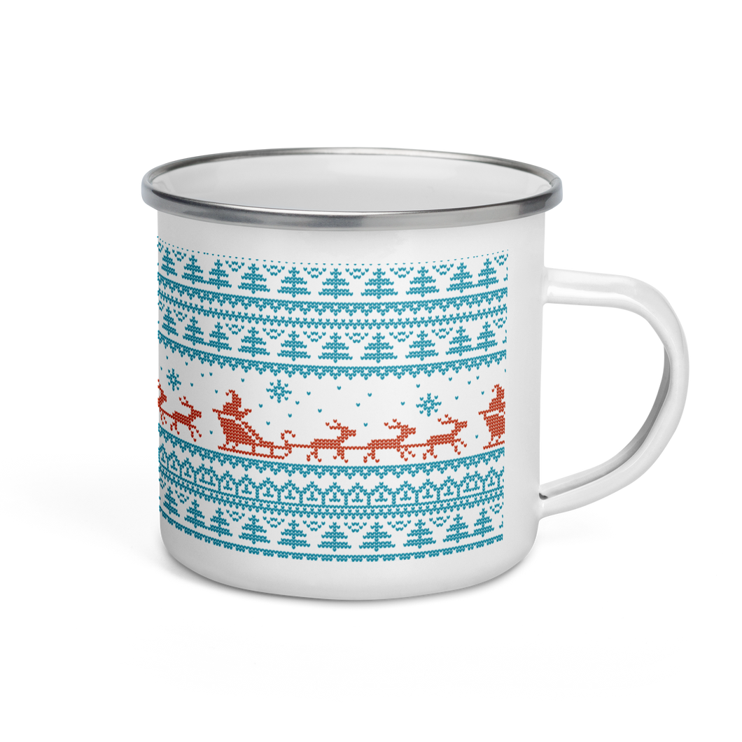 christmas mug, sleigh mug, christmas, Santa, free bird coffee