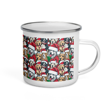 Load image into Gallery viewer, christmas mug, dog mug, christmas dogs, free bird coffee
