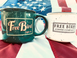 Free Bird Vintage Camping Mug