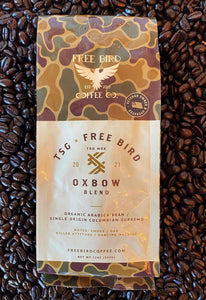 Colombian Roast, 100% Organic, Single Origin, Rain forest alliance certified mold free, this bag comes in our partners The Sporting Gent in North Carolina's custom Oxbow Camo, this is the best damn coffee in the world